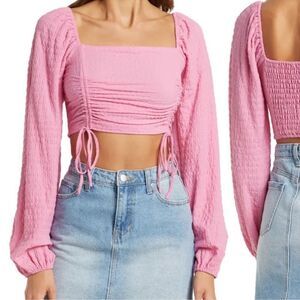 NWT RARE Sophie Rue Long Sleeve Ruched Top Size L